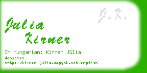 julia kirner business card